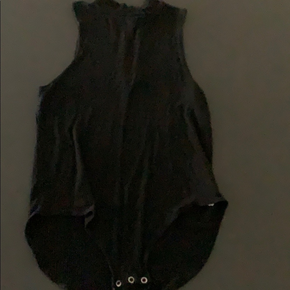American Eagle Black High Neck Bodysuit